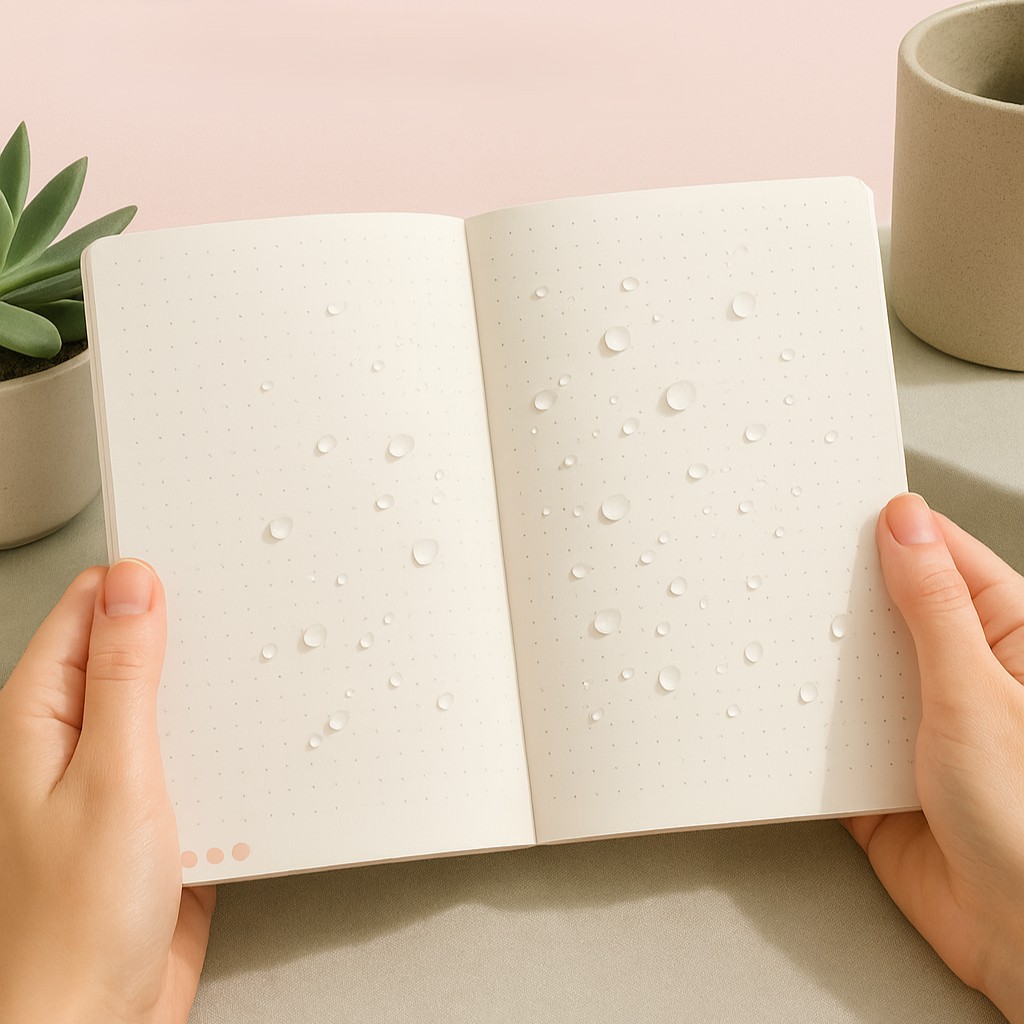 Waterproof notebook pages